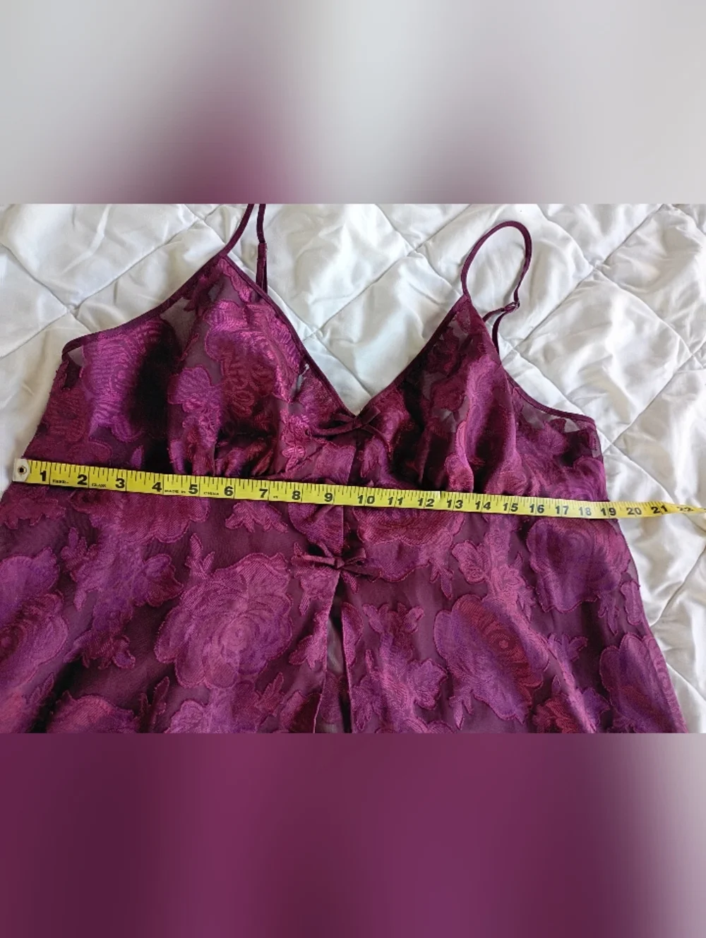 Vintage Lacey Teddie Nightie Lingerie Top - Picture 6 of 8